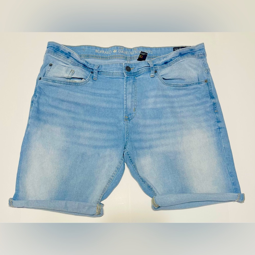 Buffalo David Bitton 1972 Light Wash Blue Jean Shorts Sz 38